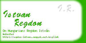 istvan regdon business card